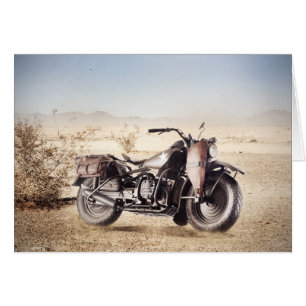 Cartão Motocicleta Militar