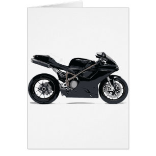 Cartão Motocicleta preta rápida