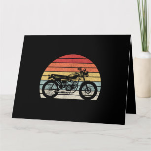 Cartão Motocicleta Vintage Retro