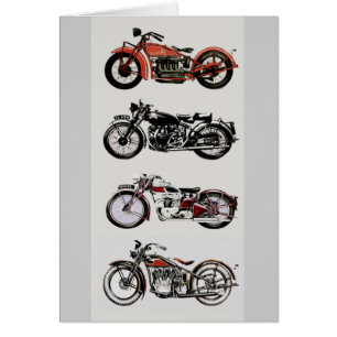 CARTÃO MOTOCICLETAS DO VINTAGE