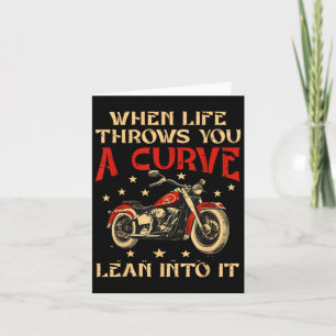 Cartão Motociclista Quando a Vida Lhe Dá Uma Curva Motoci