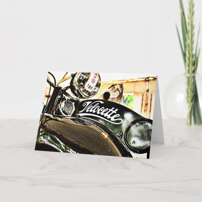 Cartão Motociclo de colheita da série Velocette M (Frente)