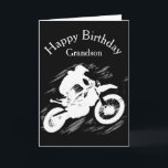 Cartão Motocross Grandson Birthday Esporte Corrida de Mot<br><div class="desc">Motocross Competitivo Esporte Corrida de Motocicleta Avô</div>