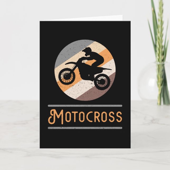 Cartão Motocross Motorcycle Dirt Biker Funny Gift (Frente)