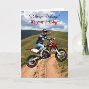 Cartão Motocross Themed Birthday para Ele