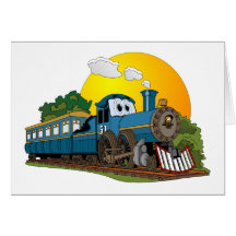 Motor a vapor de passageiros de cartografia azul