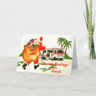 Cartão Motor Home de Natal do Papai Noel