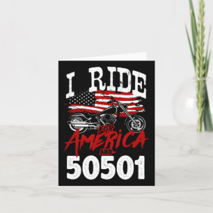 Cartão Motorcycle Biker Anti Trump 50501 Pro-Democracia R