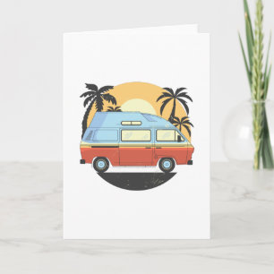 Cartão Motorhome Antigo Campervan Presente Retro