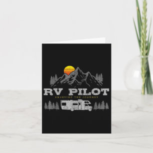 Cartão Motorhome Pilots Vintage Mountain Camping Road