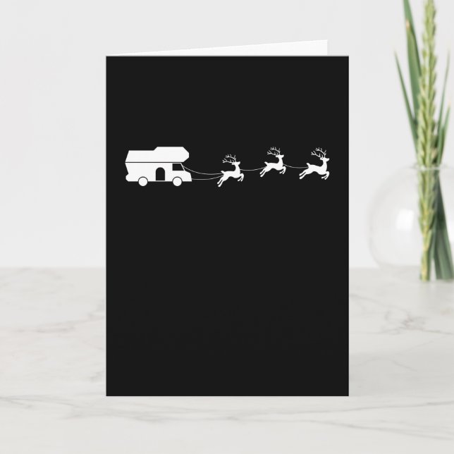 Cartão Motorhome Trenó de Natal Presente de Natal (Frente)