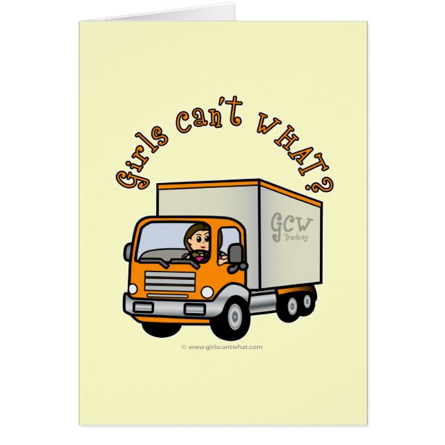 Cartão Motorista De Caminhão De Mulheres Claras (Frente)