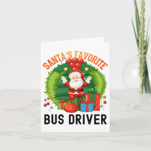 Cartão Motorista de Ônibus Favorito do Papai Noel, Melhor