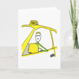 Cartão Motorista de Táxi Stickman