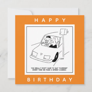 Cartão Motorista diz queijo ao atravessar uma câmera de v