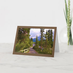 Cartão Mountain and Trees Blank Greeting Card