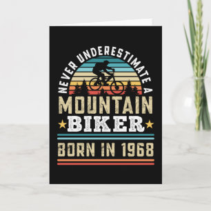 Cartão Mountain Biker born 1968 60th Birthday Gift MTB