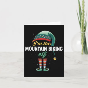 Cartão Mountain biking Elf Family Matching Christmas Gift