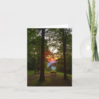 Cartão mountain sunset notecard (blank inside)