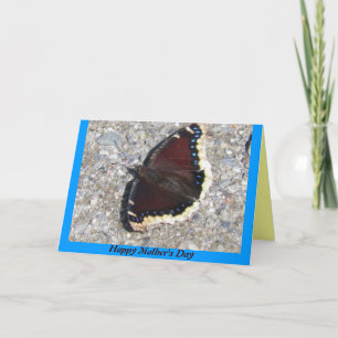 Cartão Mourning Cloak Butterfly Mother's Day Card