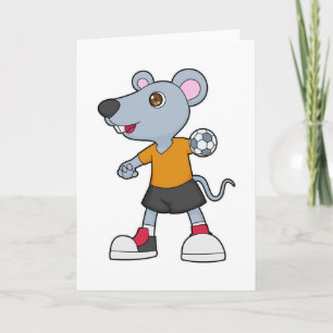Cartão Mouse Handball Player Handball