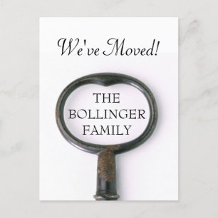 Cartão movente do anúncio da chave de esqueleto