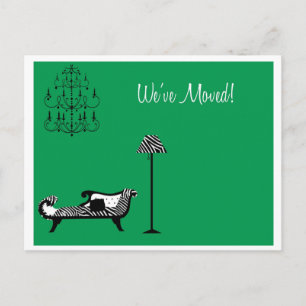 Cartão movente do Chaise