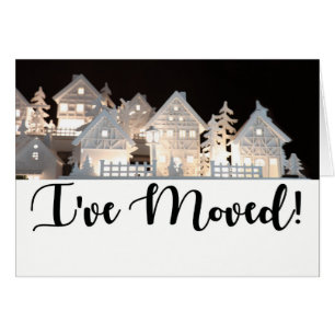 Cartão Movi casas de Natal iluminadas