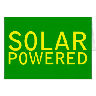 Cartão movido a energia solar