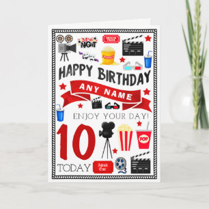 Cartão Movie Film Night Personalised Birthday Card