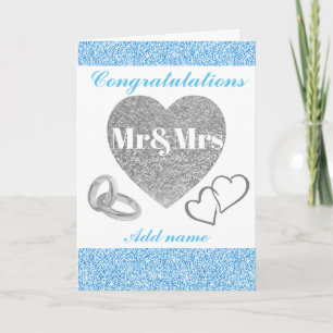 Cartão mr&mrs de parabéns bonito personalizados