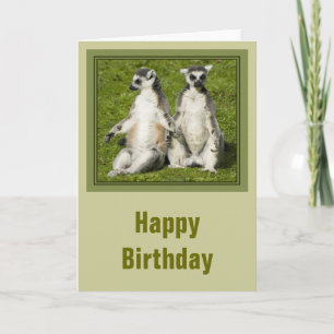 Cartão Mr & Mrs Lemur Birthday Card