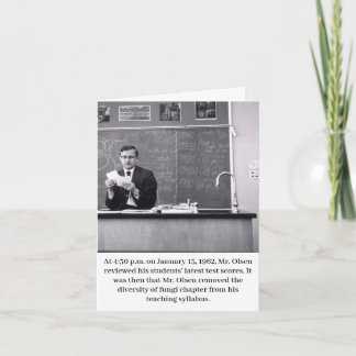 Cartão Mr. Olsen Teacher Retirement Congrats Card