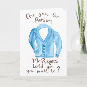 Cartão Mr. Rogers Sweater Greeting Card
