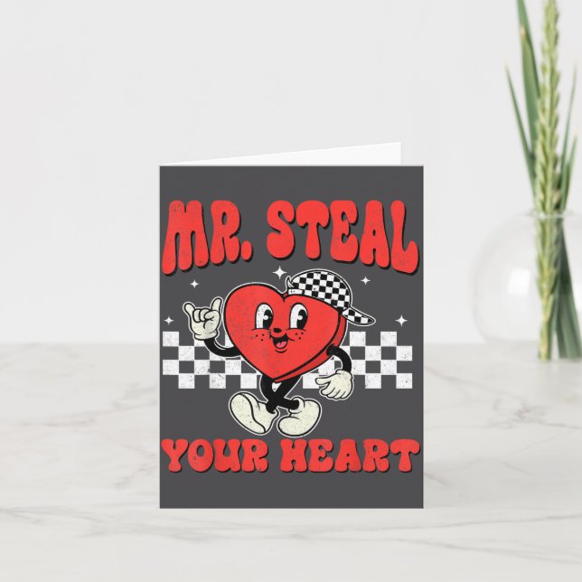 Cartão Mr Steal Your Heart For Boys Toddlers Valentine's  (Frente)