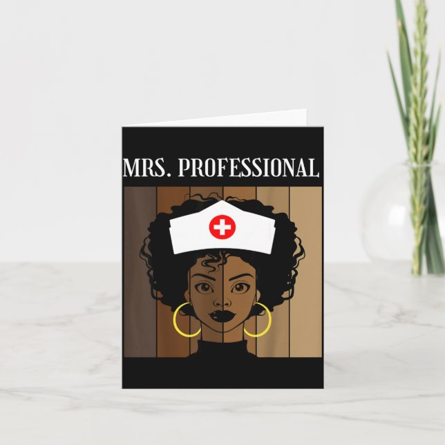 Cartão Mrs Professional Nursing Degree Nurse Profession B (Frente)