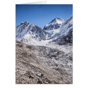 Cartão Mt Everest & acampamento base na montanha Himalaia