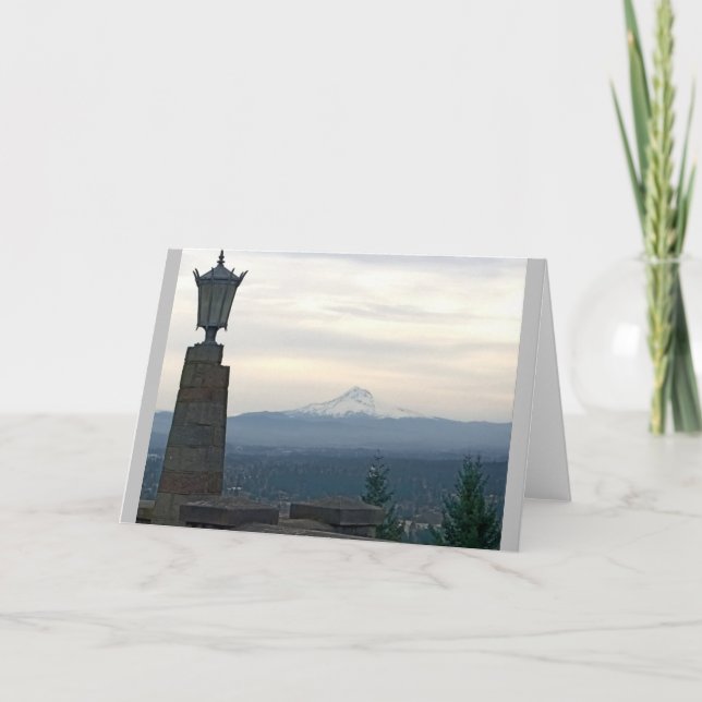 Cartão Mt. Hood, de Rocky Butte, Portland, Oregon (Frente)