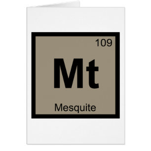 Cartão Mt - Mesquite Texas BBQ Química Tabela Periódica