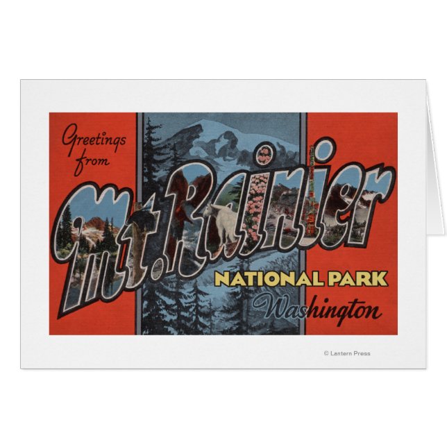 Cartão Mt. Rainier State Park, Washington (Frente Horizontal)