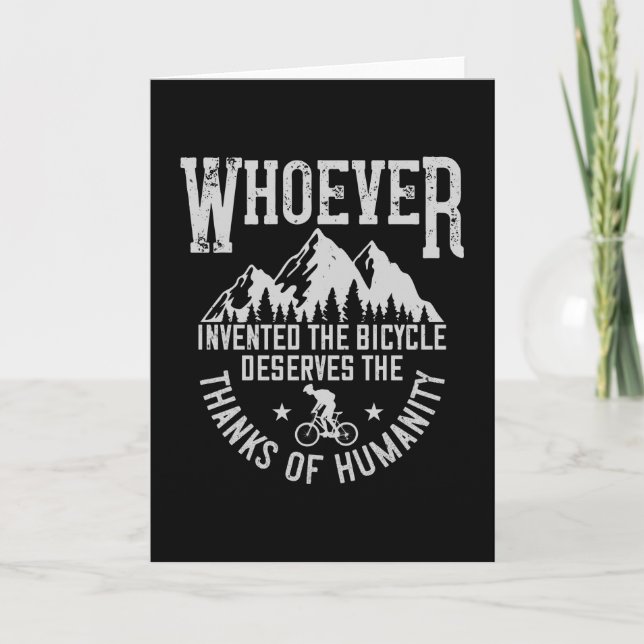 Cartão MTB - Quem Inventou A Bicicleta (Frente)