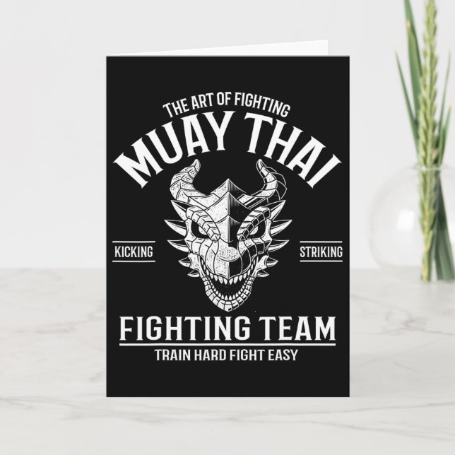 Cartão Muay Thai Boxe Tailandesa Kickboxing  (Frente)