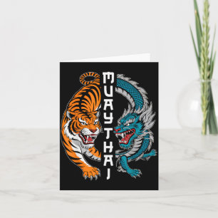 Cartão Muay Thai Boxe Tailândia Fã Muay Thai Homens Mulhe