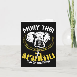 Cartão Muay Thai Boxing Elephant Gift Artes Marciais