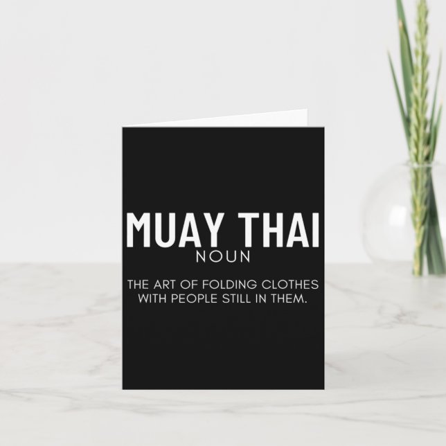 Cartão Muay Thai Definition Engraçado Muay Tailandês (Frente)