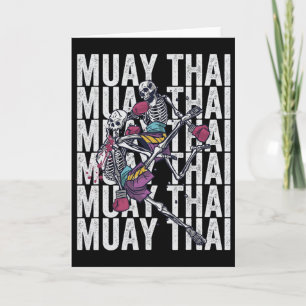 Cartão Muay Thai Kickboxing, Esqueletos Muay Thai, Muay T