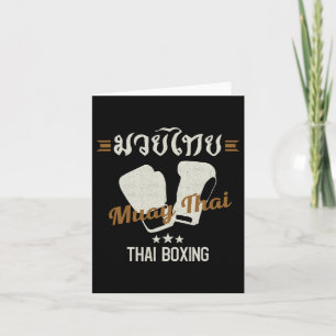 Cartão Muay Thai Martial Arts Tailandês Boxando treinador