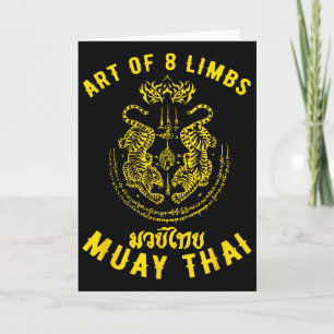 Cartão Muay Thai Masculino Mma Tigre Luta de Rua Muay Tha