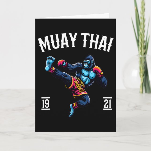 Cartão Muay Thai Monkey - Kickboxing And Monkey Thai Boxi (Frente)