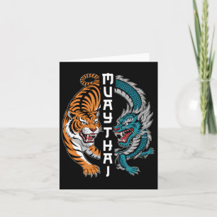 Cartão Muay Thai Tailândia Boxando Muay Thai Fan Men Mulh